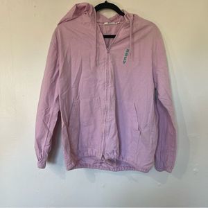 Obey Light Purple Obey! Logo Lightweight Jacket with Hood Zip Up